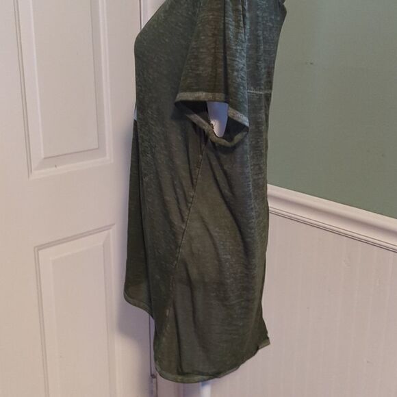 STATE of Mine L large army green sheet ONE TIRED MOTHER tee Tshirt soft - Picture 7 of 9